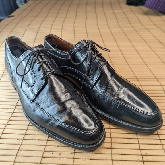 Allen Edmonds "Montgomery" Black Leather Split Toe Oxfords Dress Shoes Size 10D - Picture 2 of 11